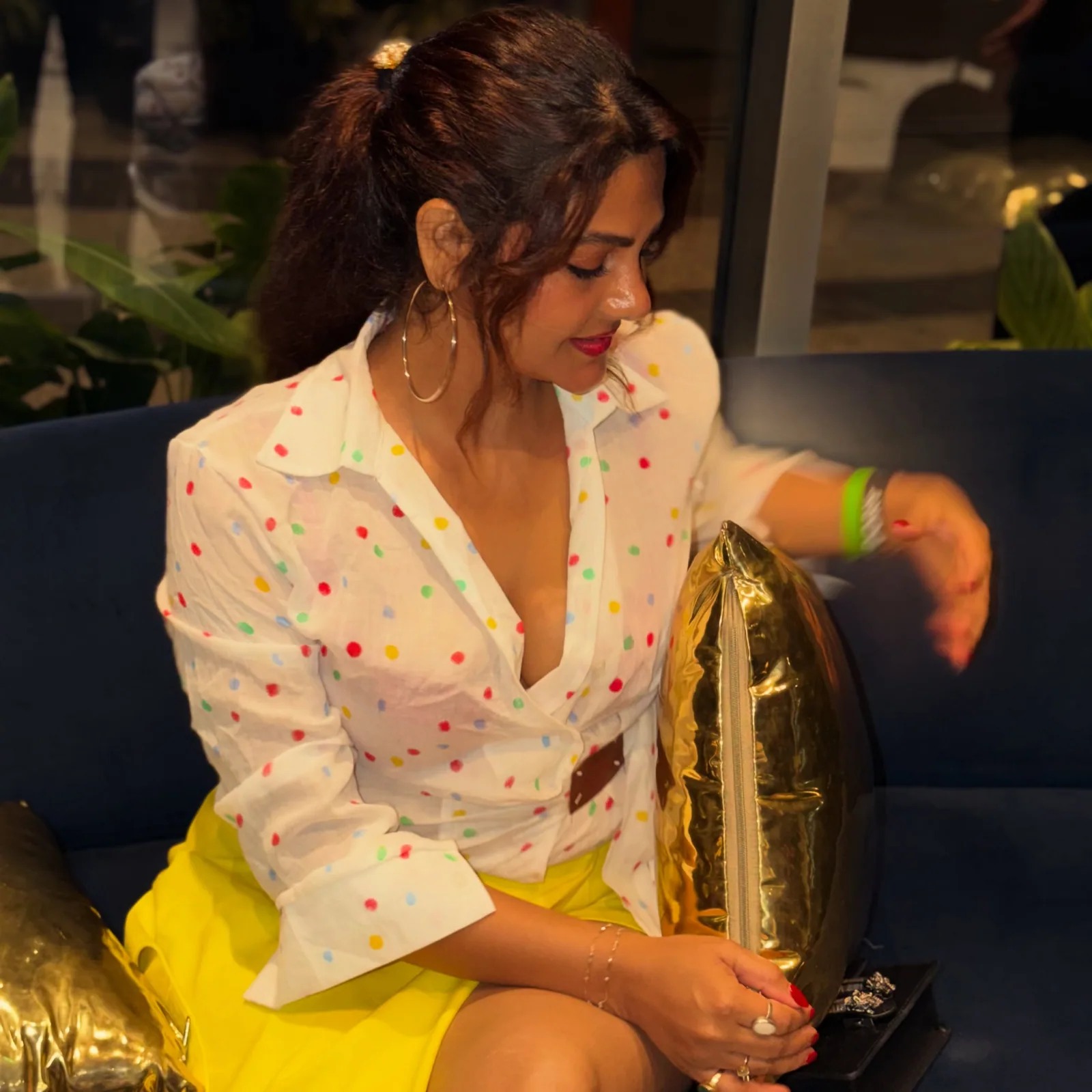 Hema Sharma performing at a live stage show
